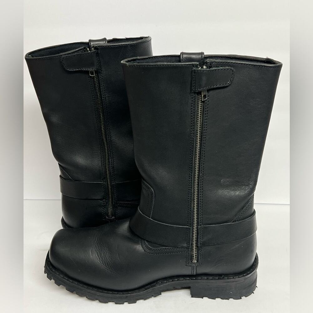 Milwaukee Leather Men’s Black Harness Boots 11-in Wide Width Square Toe 10EEE - Picture 8 of 12